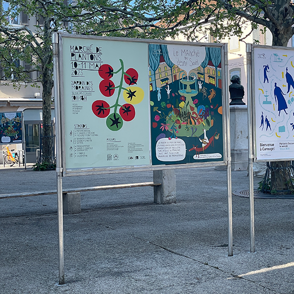 Marché de plantons